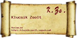 Klucsik Zsolt névjegykártya
